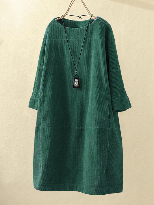Vestido midi elegante de Tencel con corte favorecedor – VIENNA