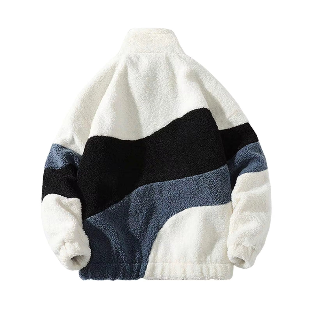 REVARN – Chaqueta de hombre estilo vintage en tejido polar cálido