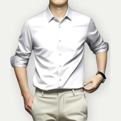 Montaigne – Camisa de vestir para hombre sin arrugas y sin plancha