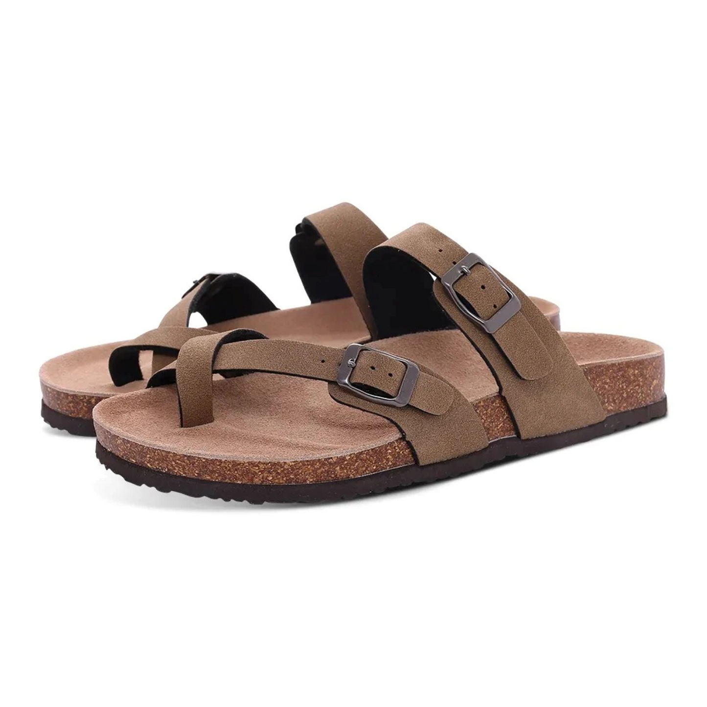 Sandalias de corcho para mujer con plantilla ergonómica y tiras ajustables – EVANIA