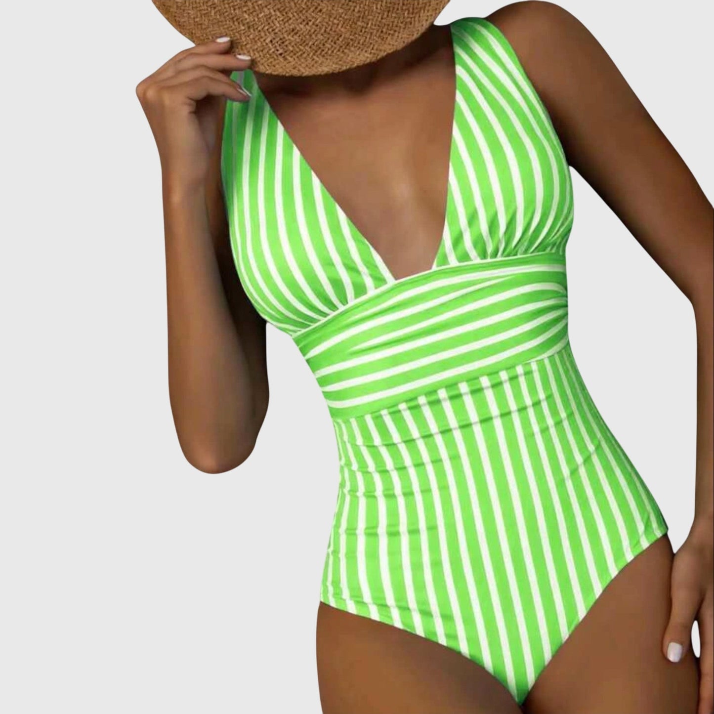Abigail – Bañador retro de una pieza con escote cuadrado y relleno para mujer