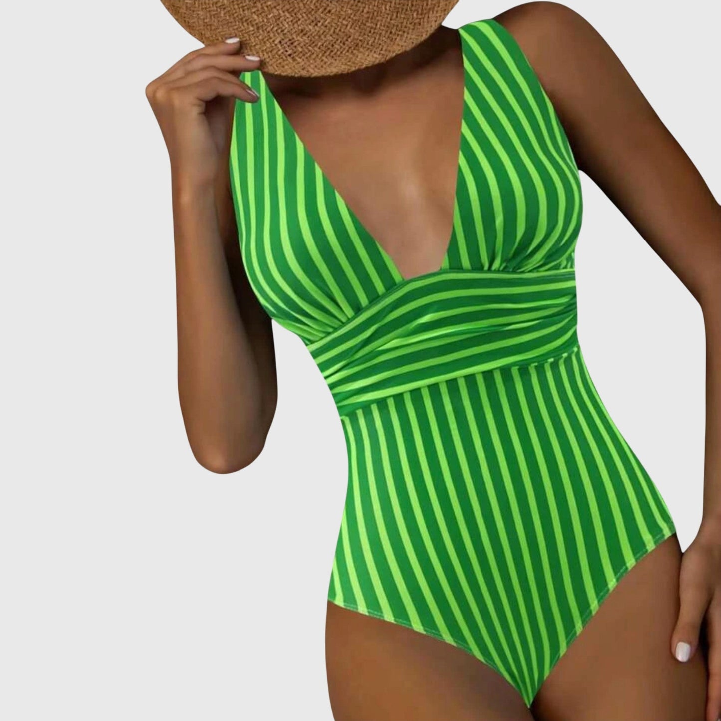 Abigail – Bañador retro de una pieza con escote cuadrado y relleno para mujer