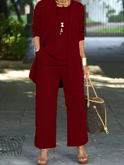Conjunto elegante de tres piezas para mujer – VIANELLA