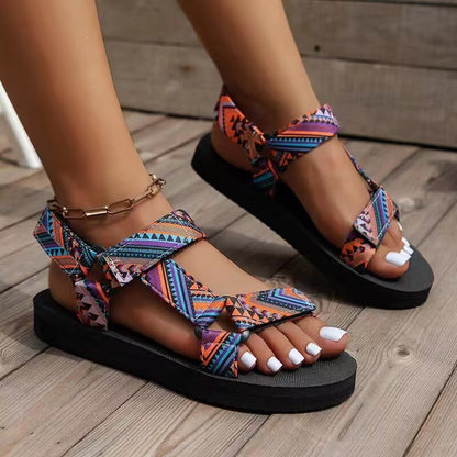 Lima - Sandalias de Playa de Estilo Étnico Cómodas de Verano para Mujer