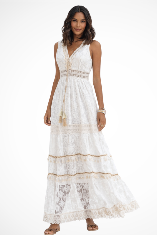Imogen – Vestido maxi bohemio de verano para mujer