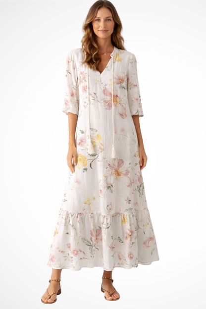 Isla – Vestido maxi bohemio de playa para mujer