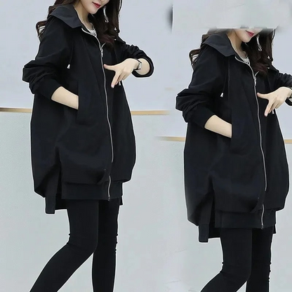 FLORINA - Trench coat ligero con cremallera y corte relajado para mujer