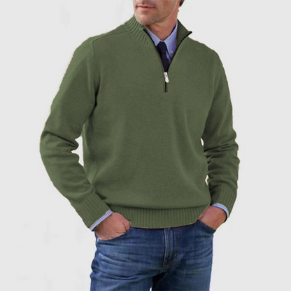 MARINER - Suéter de punto con media cremallera para hombre