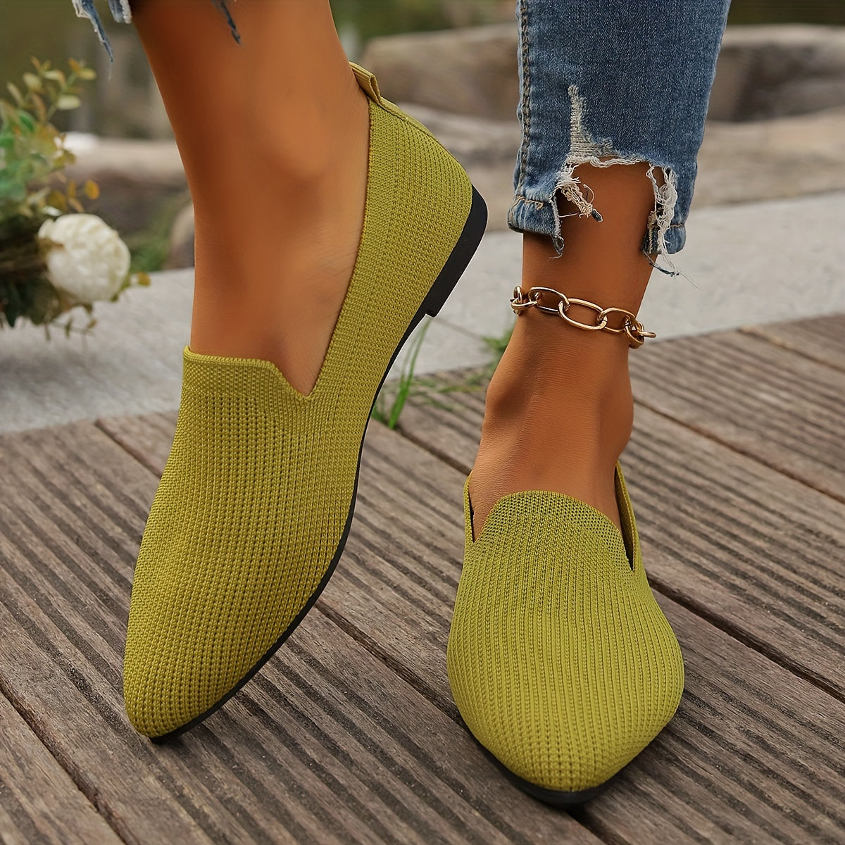 Nayara – Zapatos planos de punto para mujer