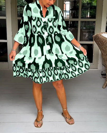 Vestido de verano ligero y elegante para mujer con estampado único – ELENA LUZ