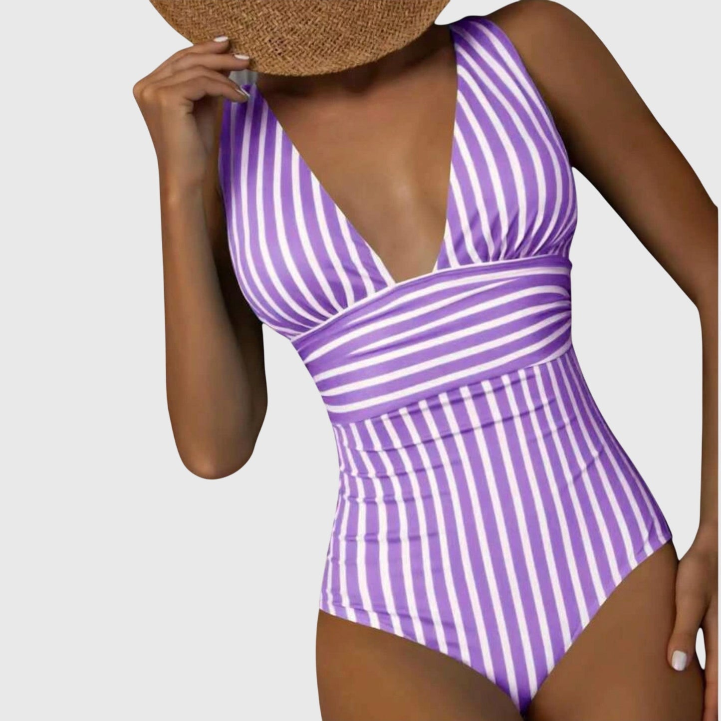 Abigail – Bañador retro de una pieza con escote cuadrado y relleno para mujer