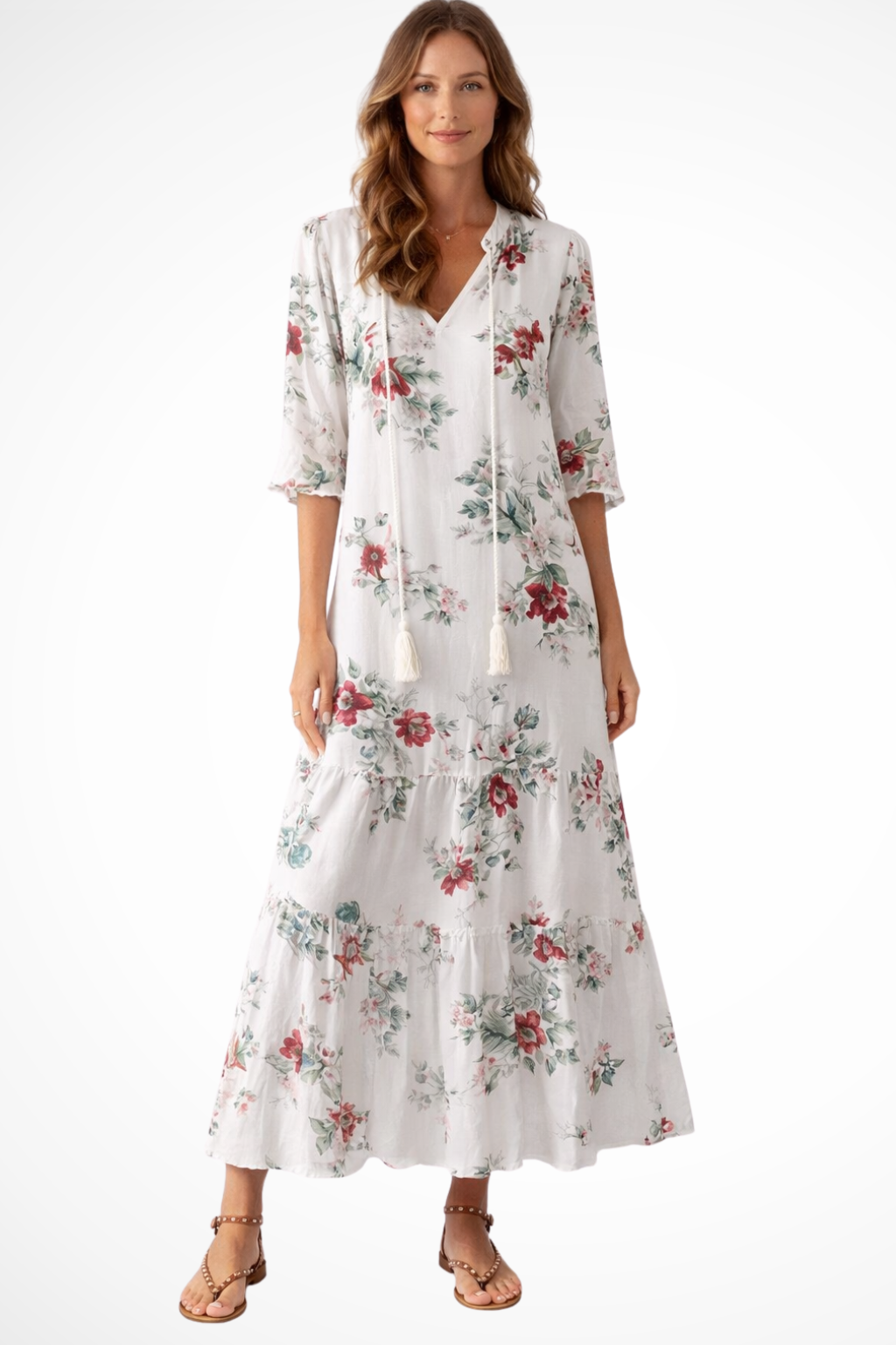 Isla – Vestido maxi bohemio de playa para mujer