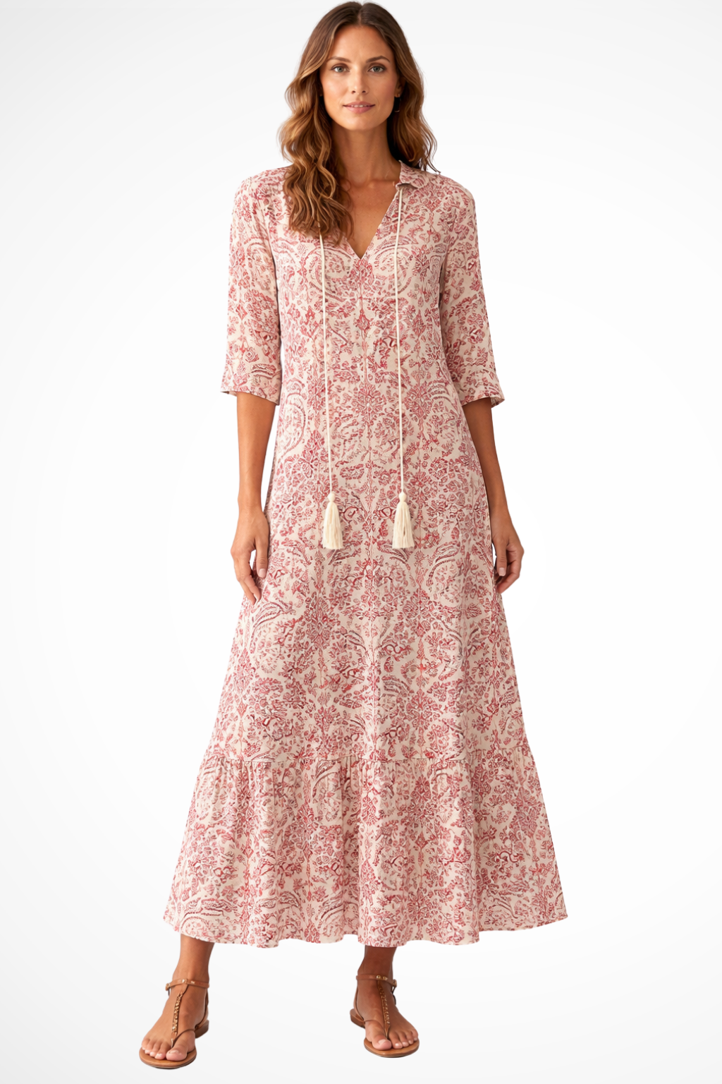 Isla – Vestido maxi bohemio de playa para mujer