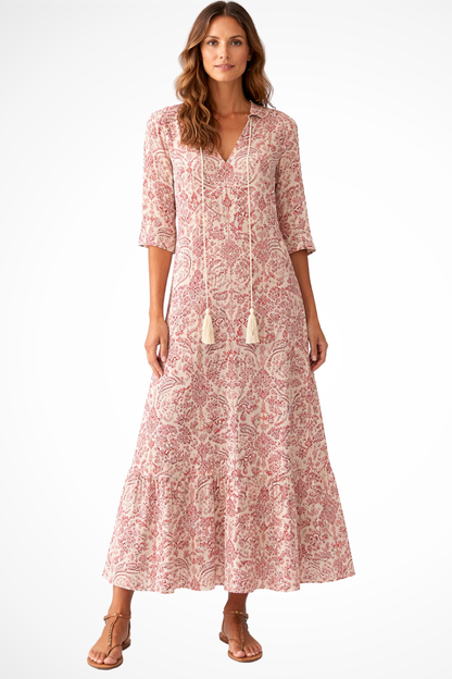 Isla – Vestido maxi bohemio de playa para mujer