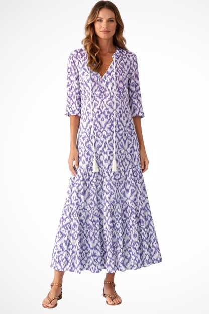 Isla – Vestido maxi bohemio de playa para mujer