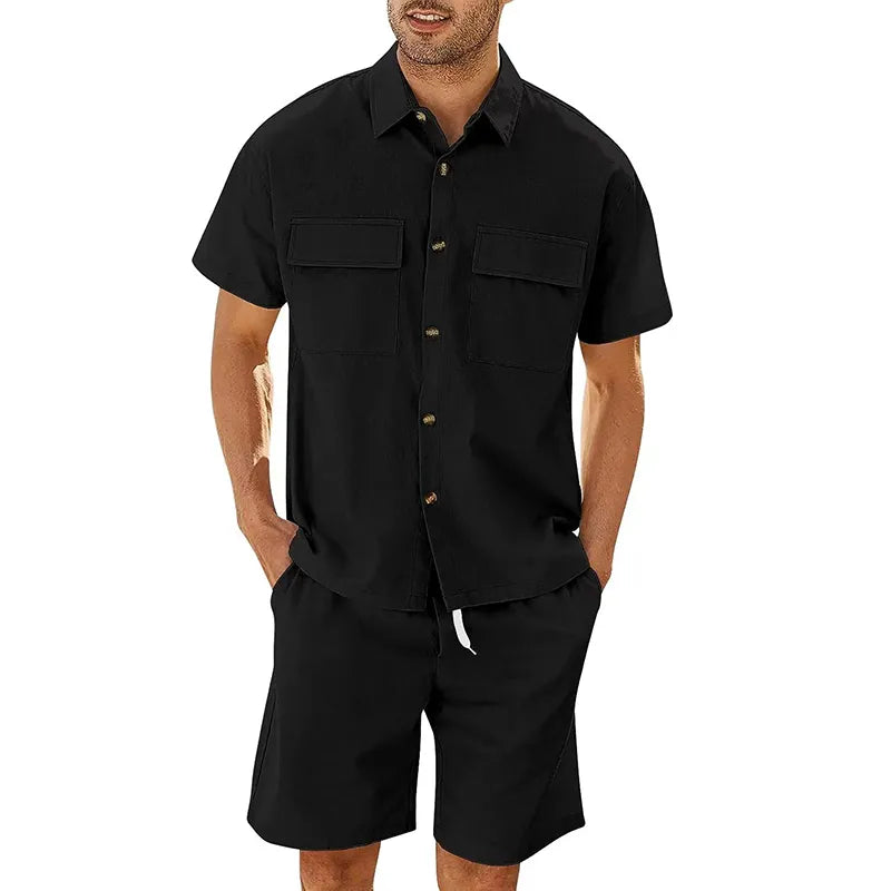 Conjunto veraniego de camiseta y pantalón corto para hombre – ARDEN COAST