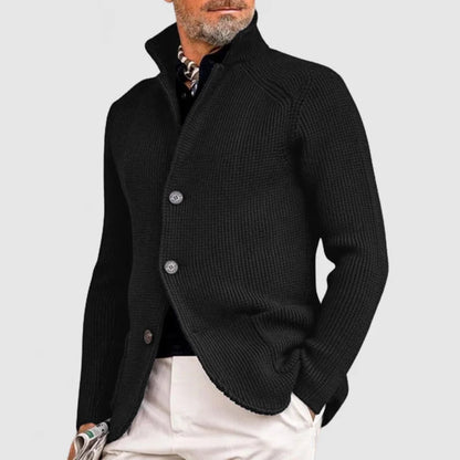 Chaqueta de punto elegante con solapas para hombre – GALIB