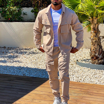 Conjunto cargo de hombre con sudadera y pantalón a juego – RYDER