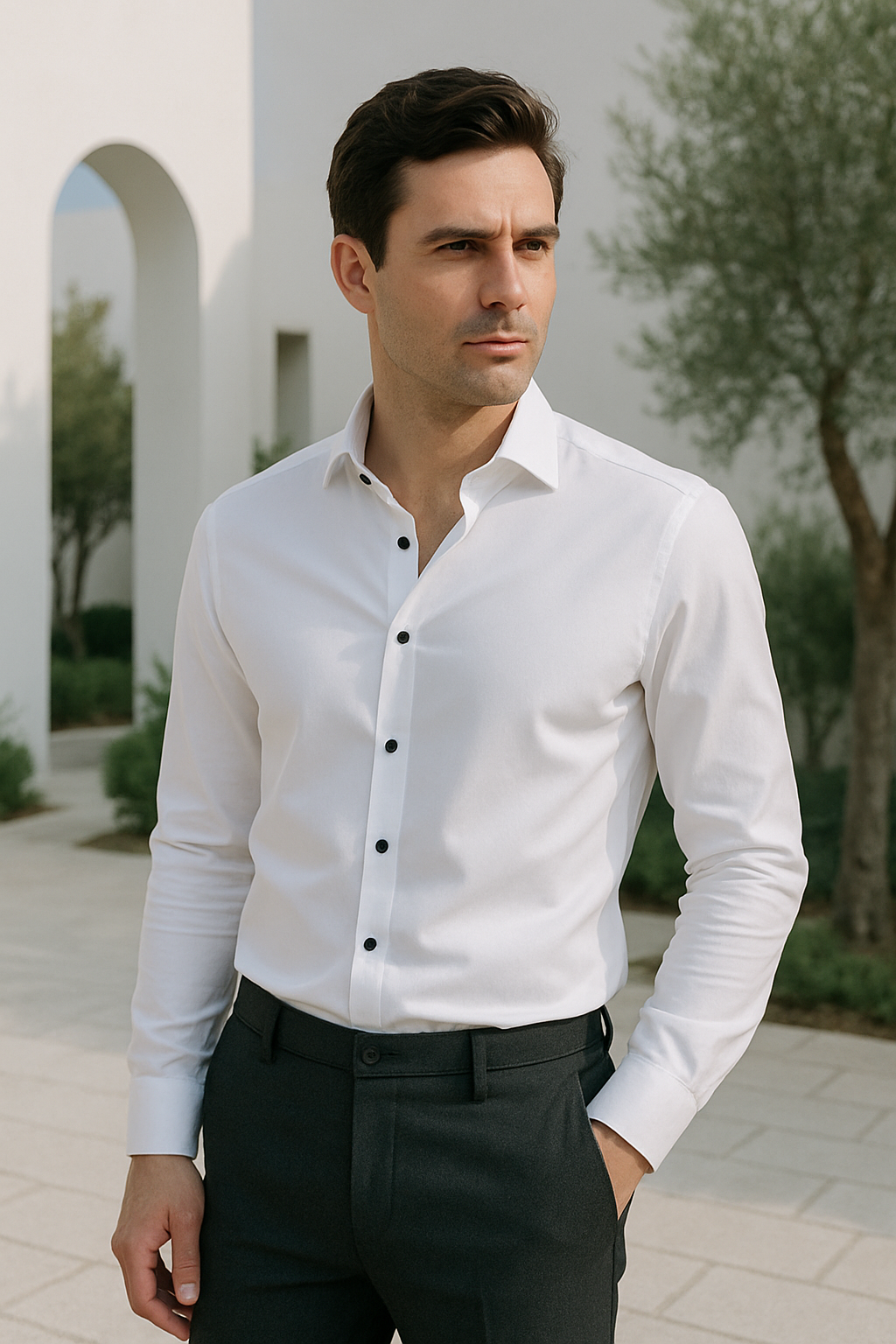 Orleans – Camisa casual inteligente sin arrugas para hombre