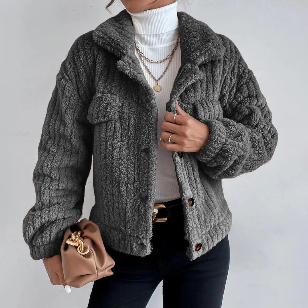 Abrigo elegante de mujer con bolsillos – AMELIA