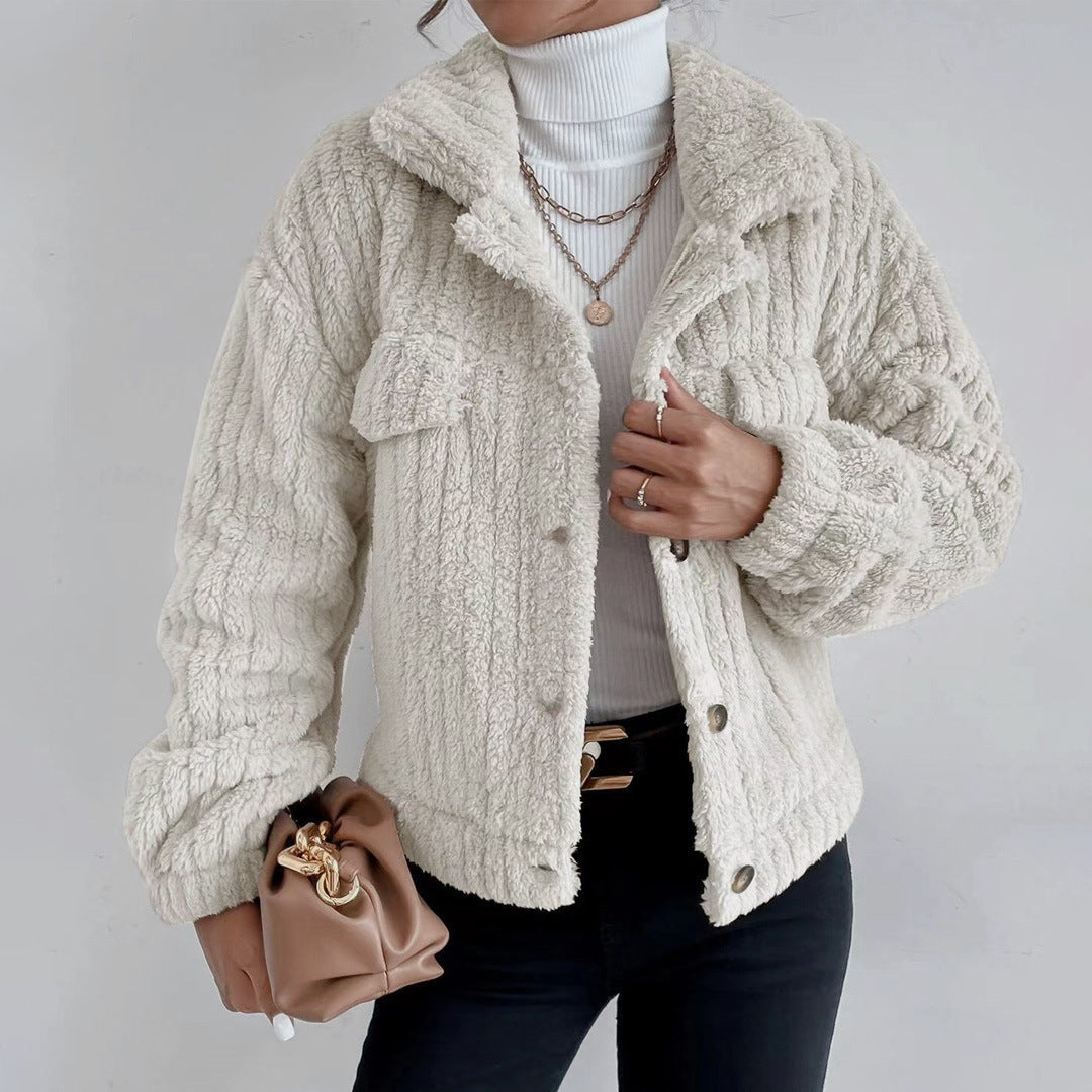 Abrigo elegante de mujer con bolsillos – AMELIA