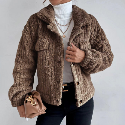 Abrigo elegante de mujer con bolsillos – AMELIA