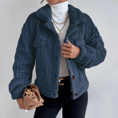 Abrigo elegante de mujer con bolsillos – AMELIA