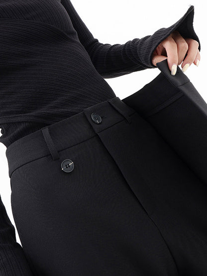 Pantalón fluido de mujer con pierna ancha y diseño cruzado – LÍVORA