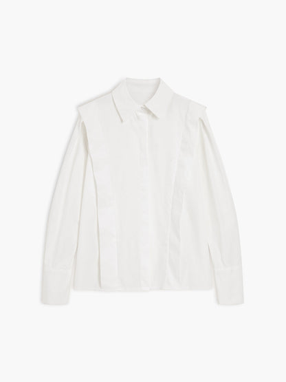 Marina – Camisa clásica de botones de algodón para mujer