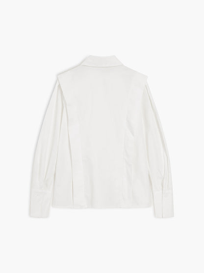 Marina – Camisa clásica de botones de algodón para mujer