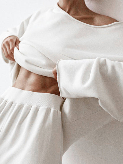 Aura – Sudadera asimétrica con hombro descubierto para mujer