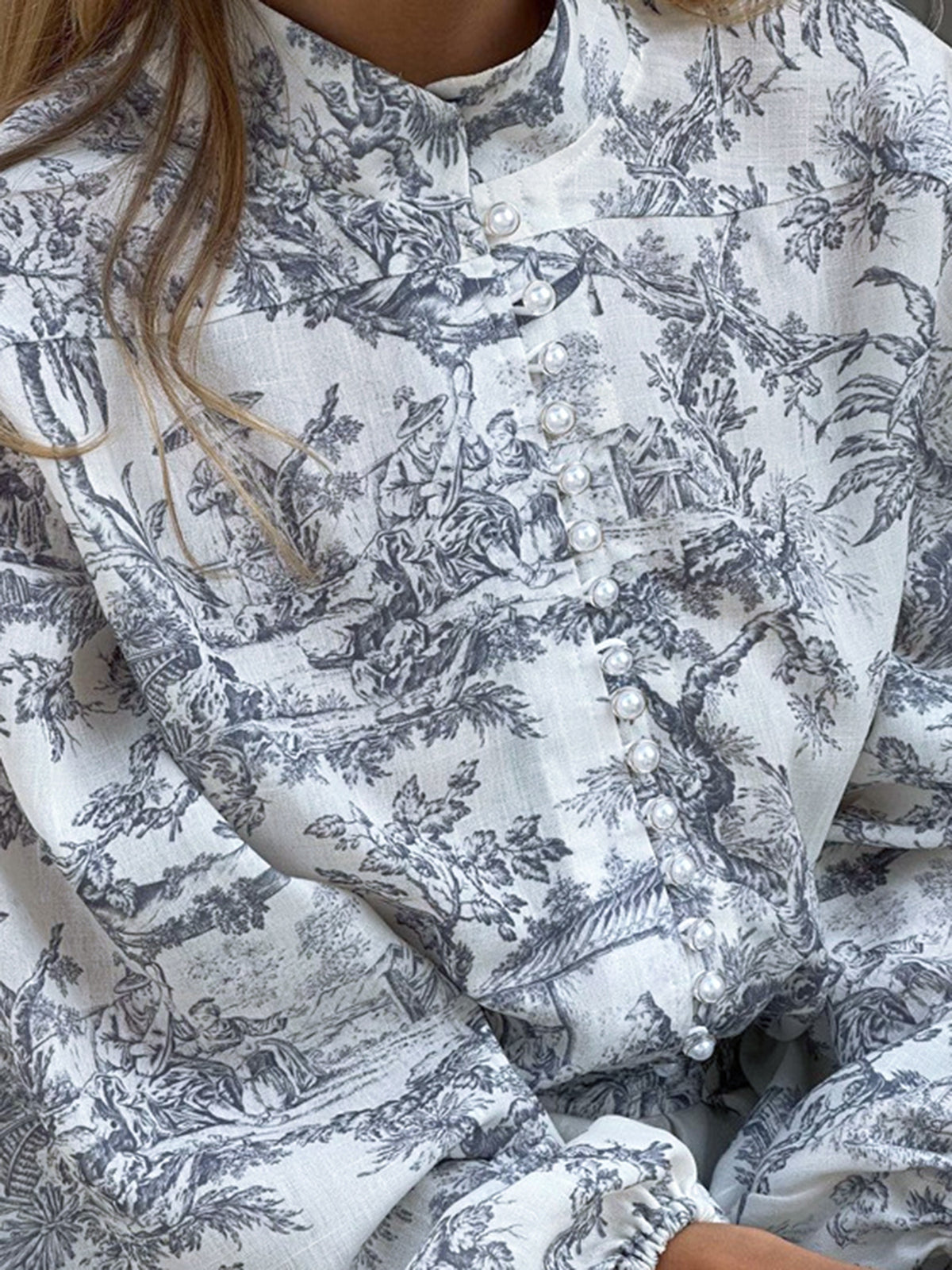 Artemisa – Vestido corto de línea A con estampado artístico y lazo para mujer