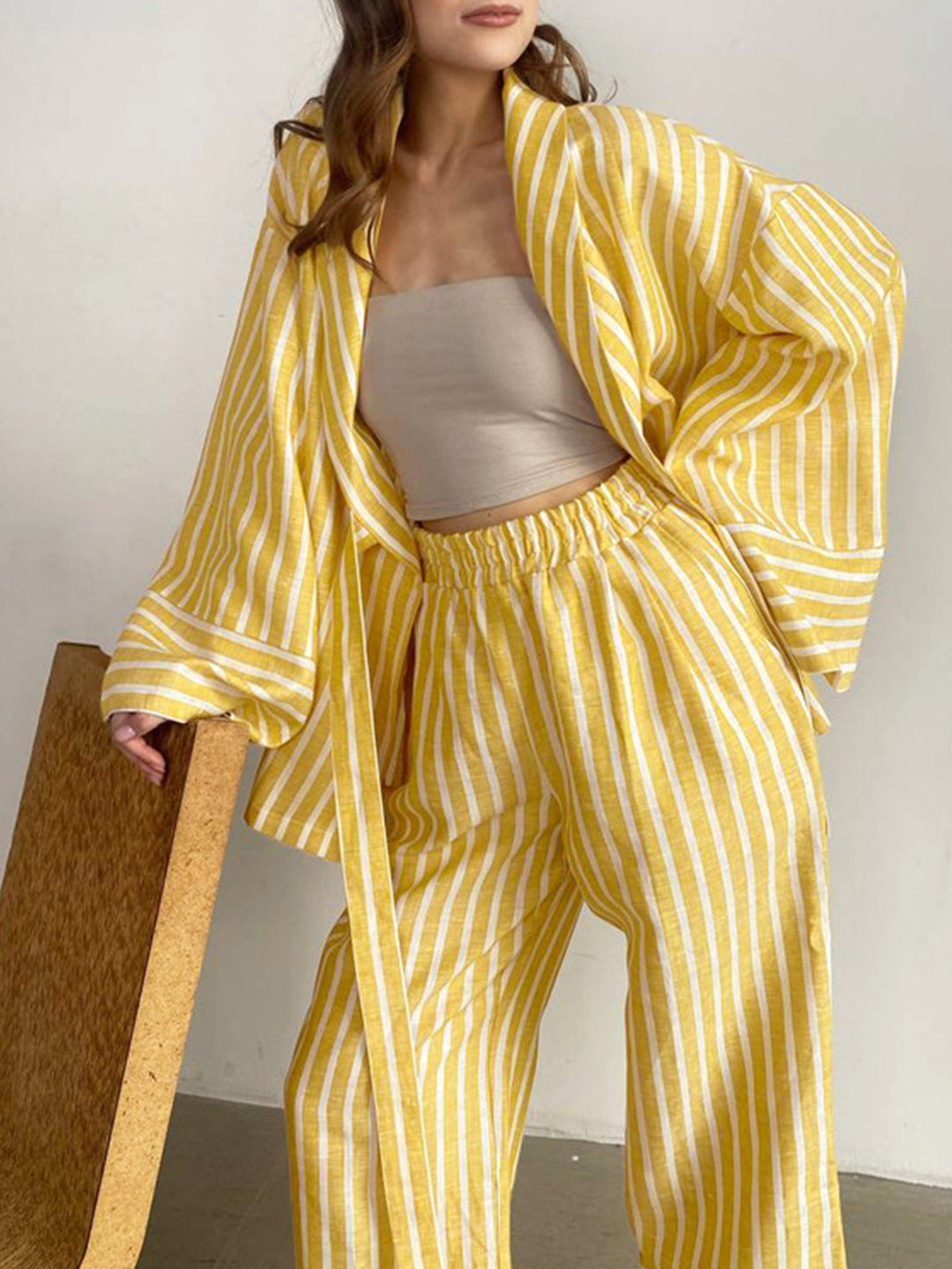 Conjunto lounge de algodón para mujer con estilo relajado – SOREYA