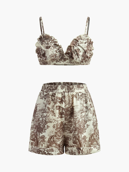 Marbella – Conjunto de tres piezas con estampado floral para mujer