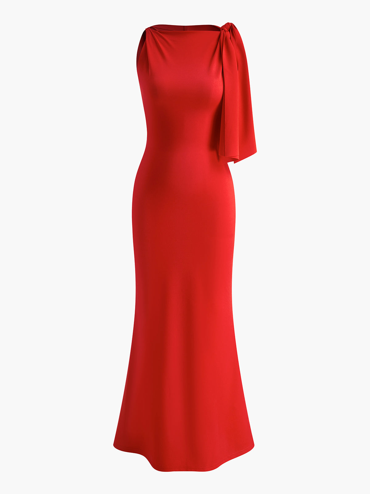 Amara – Vestido largo sin mangas con detalle anudado para mujer