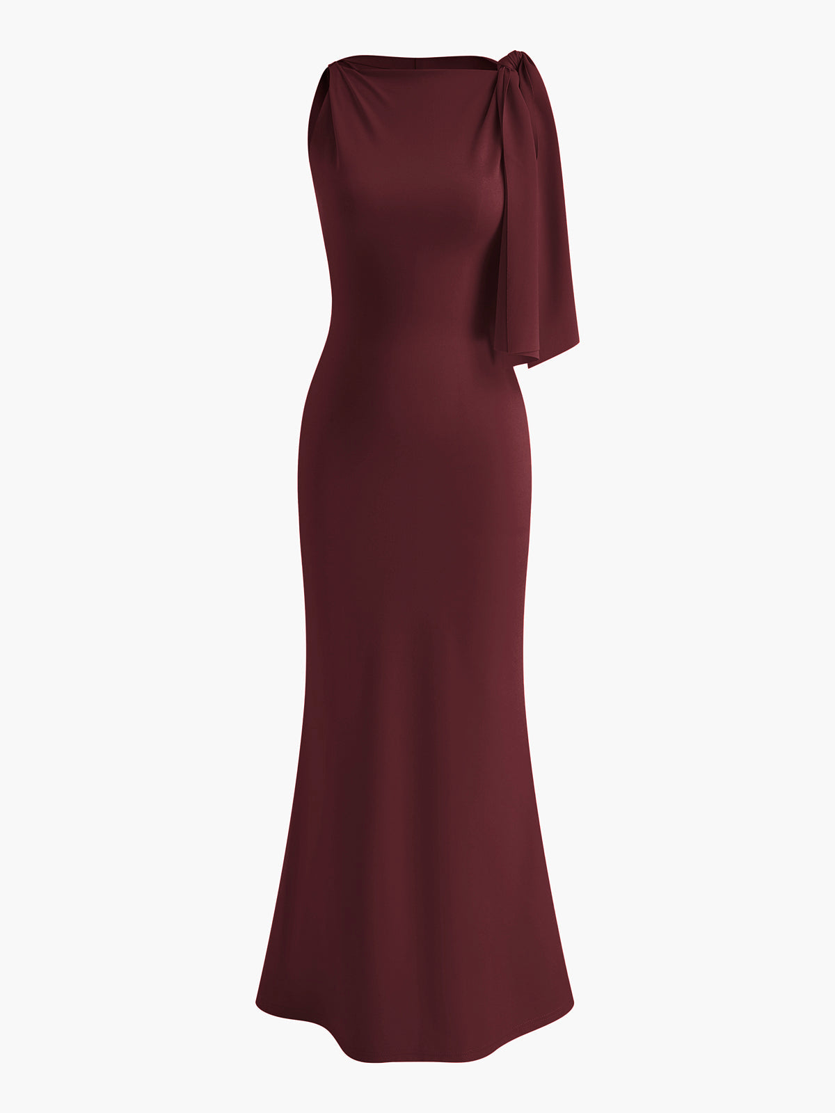 Amara – Vestido largo sin mangas con detalle anudado para mujer