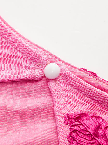 Romance – Vestido de fiesta floral con espalda descubierta para mujer