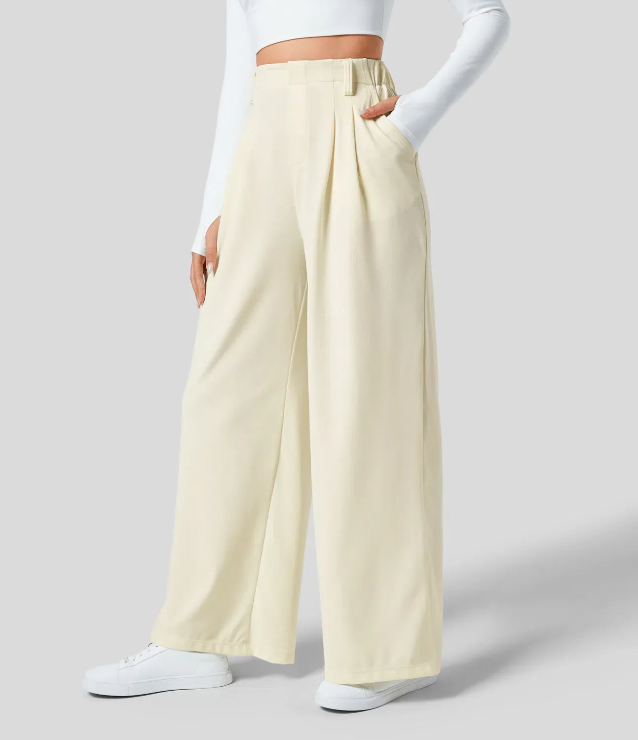 Palma – Pantalón de talle alto con pernera ancha para mujer