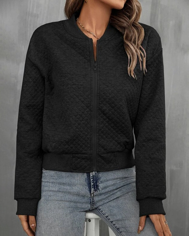 Cazadora bomber de mujer con mangas largas y cremallera – BETTINA