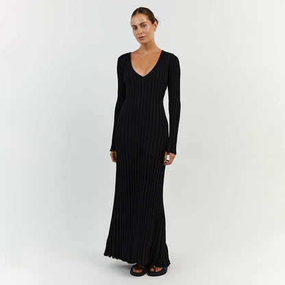 ABIGAIL – Vestido maxi de punto para mujer