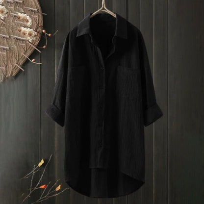 Blossom – Blusa larga de encaje oversize con mangas largas para mujer