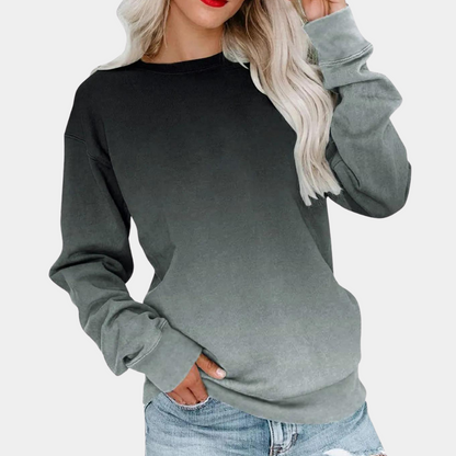 NAYA - Sudadera casual degradada de manga larga para mujer