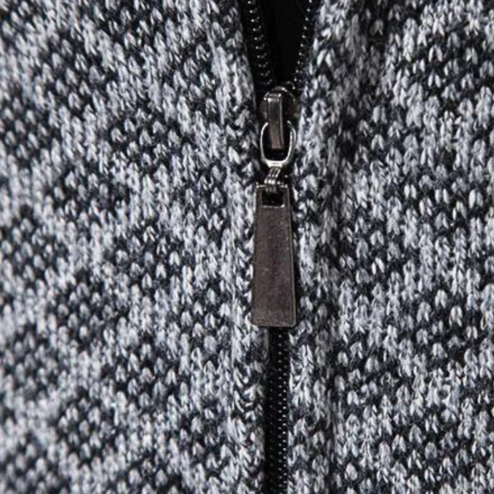 IZAN - Cárdigan de punto para hombre con capucha