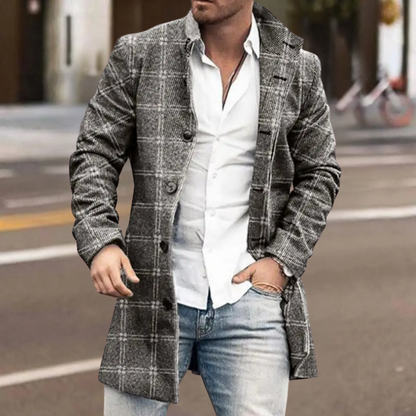 ERWAN - Abrigo largo y grueso de invierno para hombre