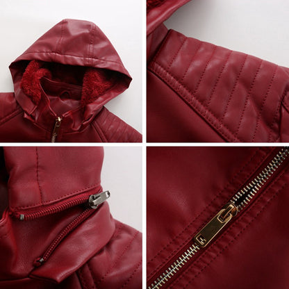 INAYA – Chaqueta de cuero versátil con múltiples opciones para mujer