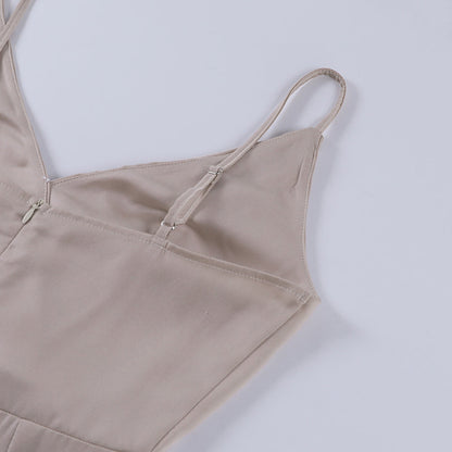 ZIENA – Vestido de fiesta elegante con abertura alta y diseño cómodo