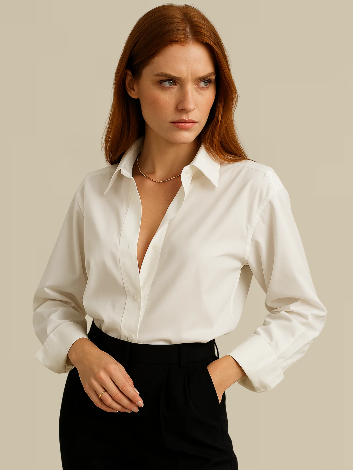 Mirella – Camisa clásica con botones para mujer