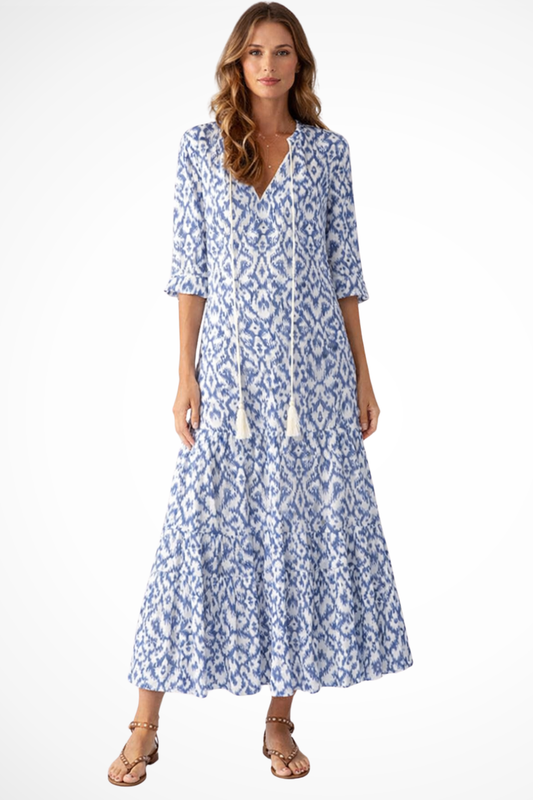 Isla – Vestido maxi bohemio de playa para mujer