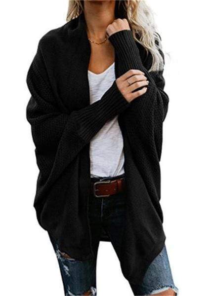 Chaqueta abierta de punto para mujer con manga larga – ELIANA