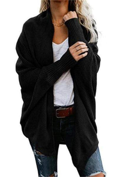 Chaqueta abierta de punto para mujer con manga larga – ELIANA